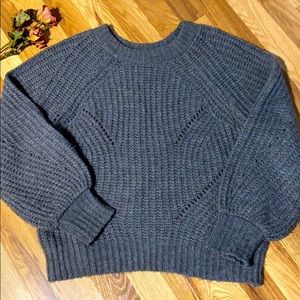 Balloon Sleeve Pullover Sweater